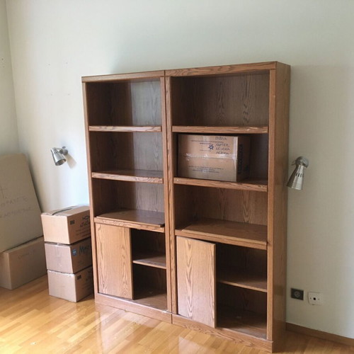 Bookcases used, made of American oak wood