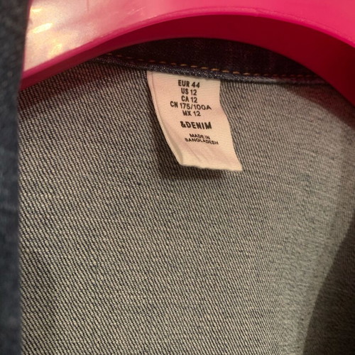 Denim jacket used, size Large, dark blue