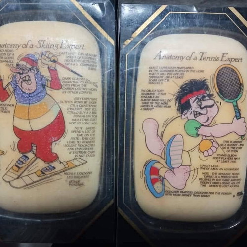 Rare vintage soaps with sports themes, set of 7, new
