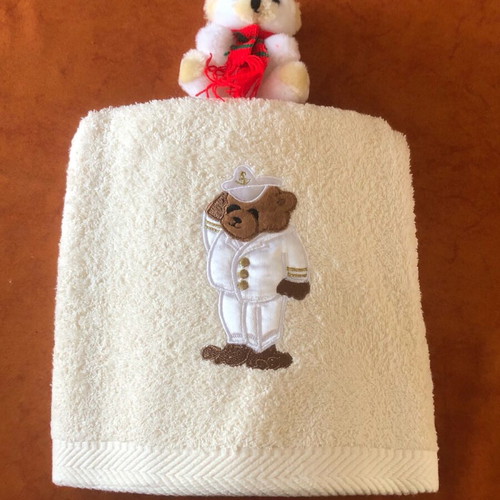 Children's gift towel new with teddy bear design in gift packaging