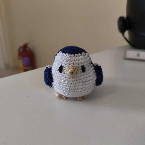Handmade amigurumi crochet doll, 12 cm