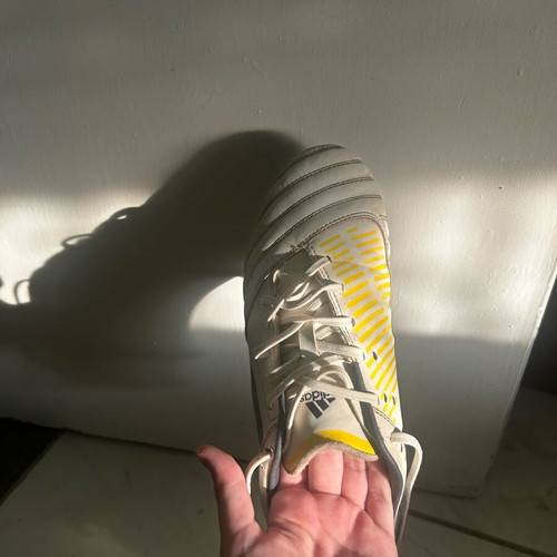 Adidas Predator LZ TRX FG football shoes white, dark blue, like new