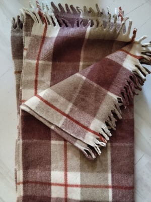 Vintage blanket authentic virgin wool double