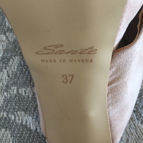 Sante high-heeled suede sandals size 37 nude, lightly worn