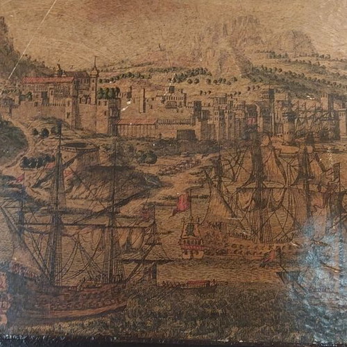 Wooden vintage painting used 38x54