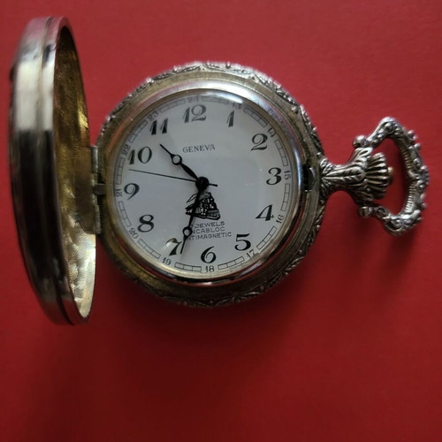 Pocket watch used, functional, men's, gray, 1950
