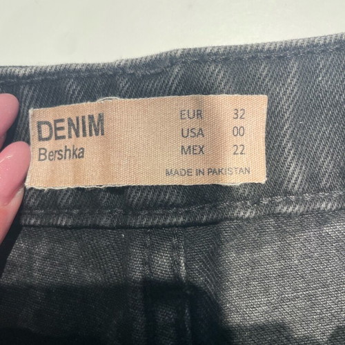 Bershka denim shorts black high waist like new