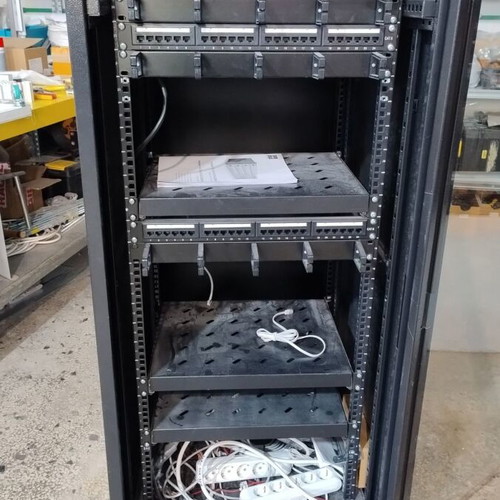Rack cabinet 19" 27U metal with wheels, 600x800x1400mm