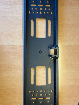 Car license plate holder with camera recess, new