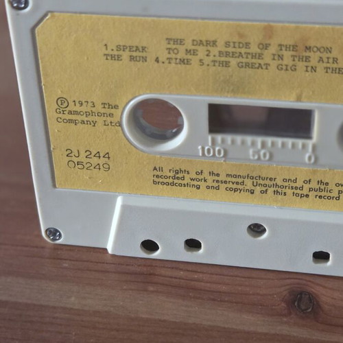 Pink Floyd The Dark Side of the Moon cassette tape used, rock