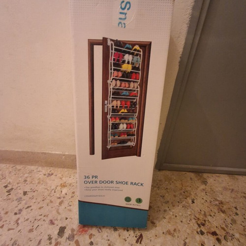 Shoe rack 36 positions new, over door or wall mount