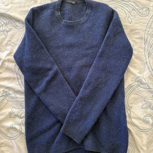 Zegna pullover used, 100% wool, size S/M, blue