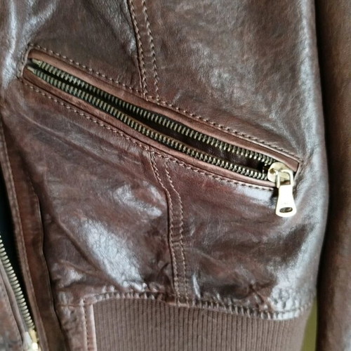 Dolce&Gabbana leather jacket like new, brown, size M