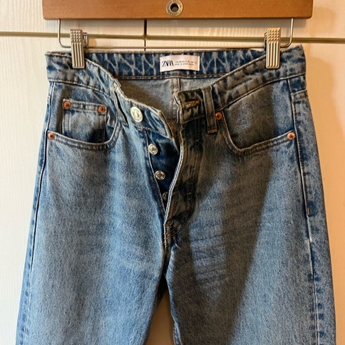 Zara straight jeans like new, size XS, blue