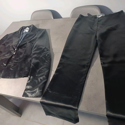 Black satin suit set used
