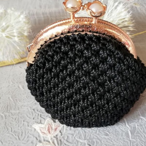 A.P.C. knitted coin wallet, black