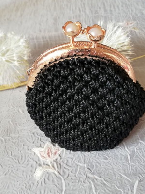 A.P.C. knitted coin wallet, black