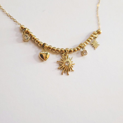 Women's stainless steel necklace new, length 40cm +4cm extension