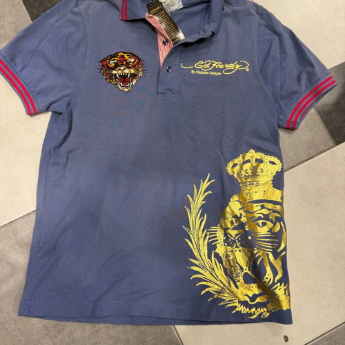 Ed Hardy Polo shirt new with tag, blue, size S