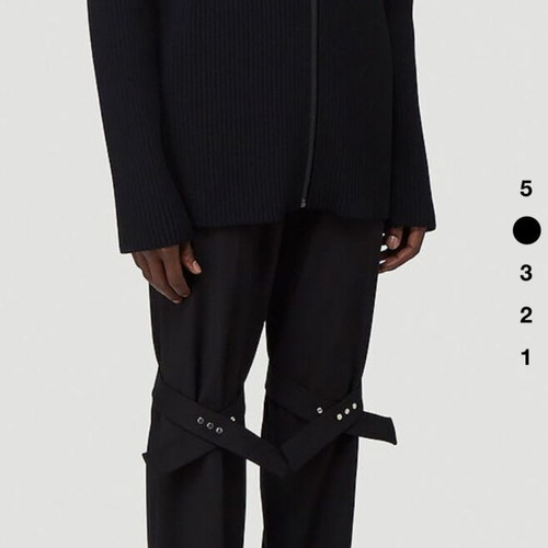 Bottega Veneta pants new, black, with straps under knees, size 46