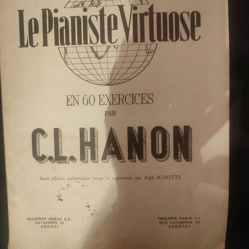 C.L.HANON piano music learning book like new