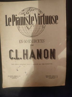 C.L.HANON piano music learning book like new