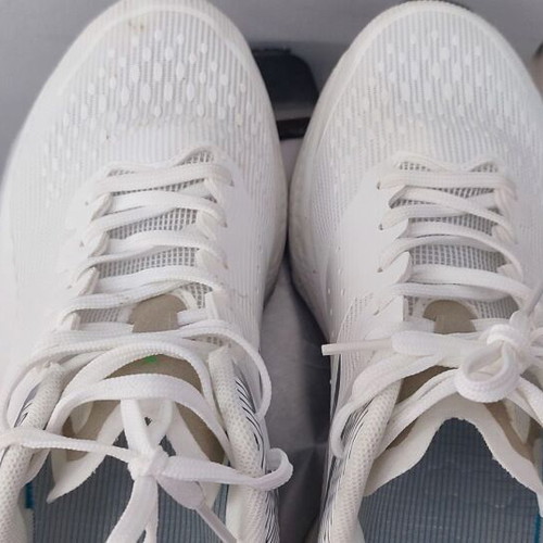 Athletic shoes white with grey-silver, size 39, like new
