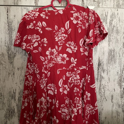 Superdry Mini Wrap Dress 100% Cotton Red Floral, Like New