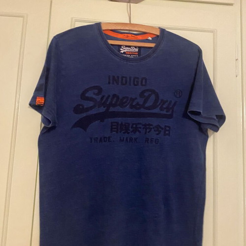 Superdry women's blue t shirt like new size M