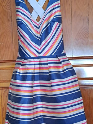 KOCCA Italy striped cross-back mini dress, size S