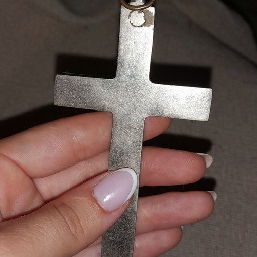 Pectoral Crucifix used, 19th-20th century metal and ebony