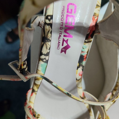 Gem colorful platform sandals size 38, heel height 12cm