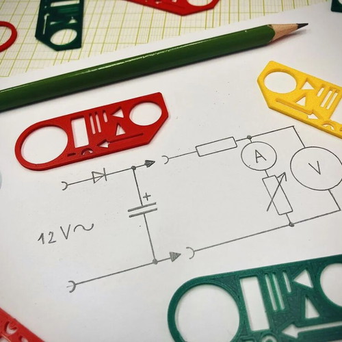 Ruler for electrical diagrams new, small size