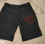 Fb short jean σαν καινούργιο, μέγεθος XL, μαύρο και κόκκινο