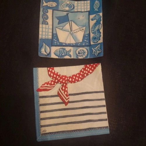 Napkins with summer theme like new for decoupage