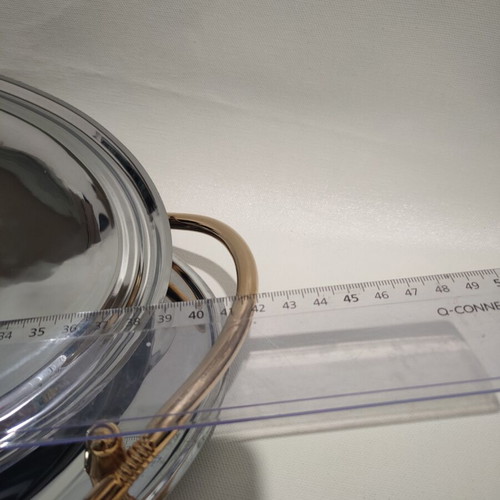 Oval Serving Dish stainless steel, like new, with lid