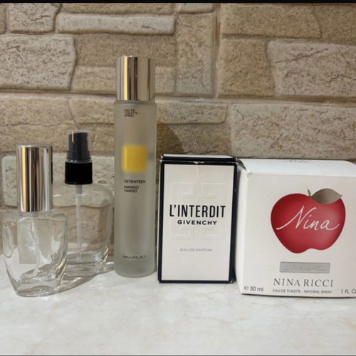 Perfume bottles like new, set of 5 empty