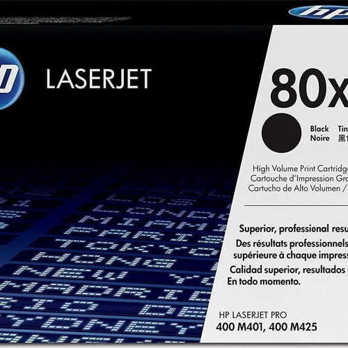 HP 80X Genuine Black Laser Printer Toner High Yield 6900 Pages