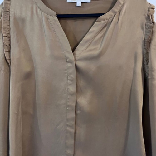 Maje silk shirt, beige