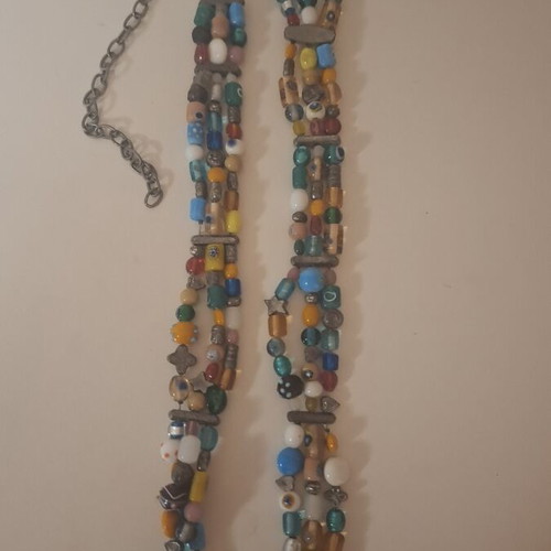 Summer belt with colorful beads like new, 1m with chain