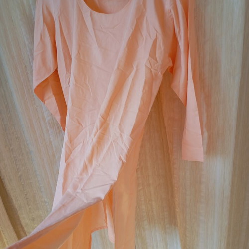 Peach tunic, vintage lightweight fabric, size M