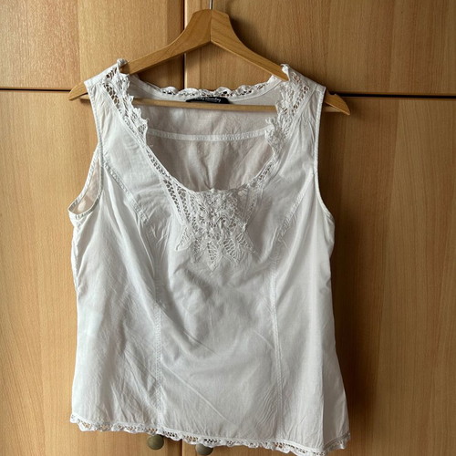 Betty Barclay linen blouse white like new, size 42