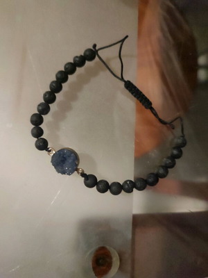 Bracelets with volcanic stone from Santorini like new, set of three