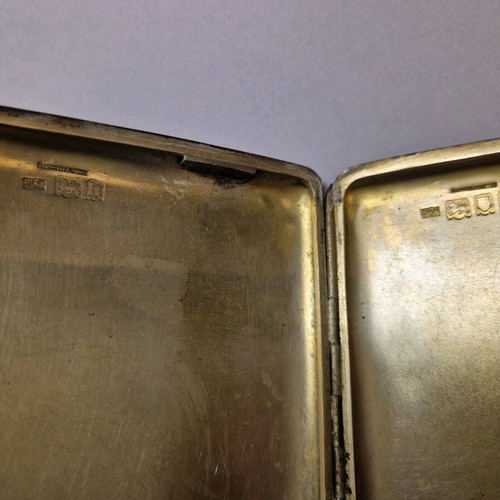 Cigarette case used, silver with slight wear
