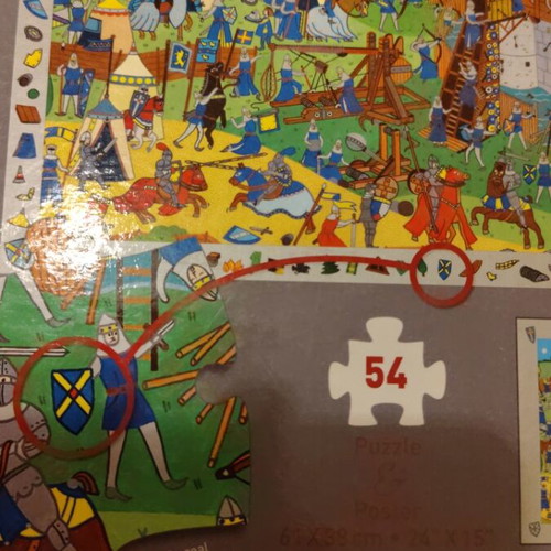 Chevaliers observation puzzle like new with 54 hard pieces