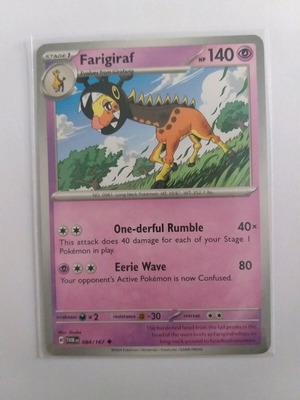 Pokemon Farigiraf Uncommon Card new condition