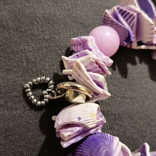 Summer purple bracelet with shells like new