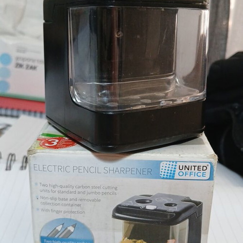 Electric pencil sharpener used, English Style, for standard pencils