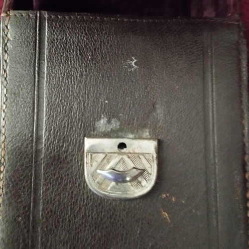 Leather case for analog camera used, vintage style