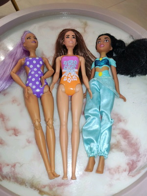 Barbie and Disney doll set like new